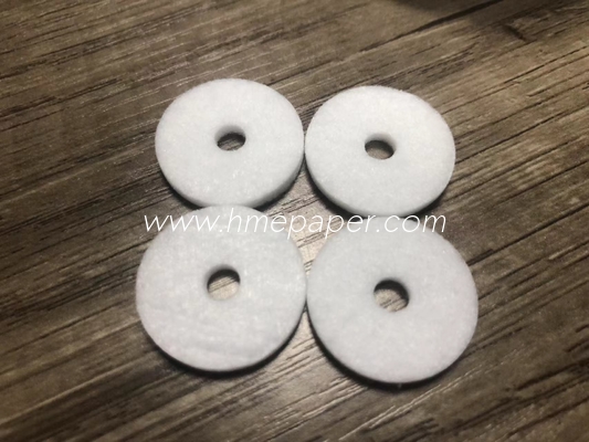 White Cotton Pulp Absorbent Filter Adhesive Bonded Fabric Circular Air Filter Element