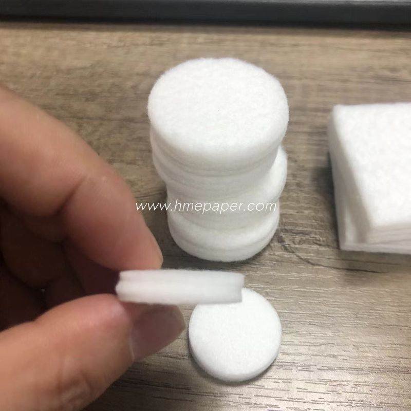 Absorbent Filter Needle Felt Cotton Pulp White Circular Absorbent Filter Element For ...